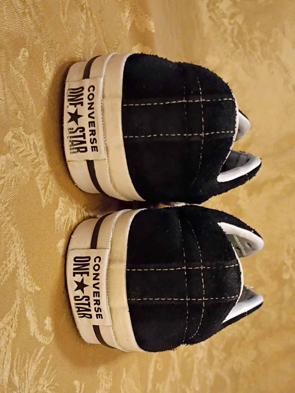 CONVERSE Black Suede Sneakers with White Star Accent Men's 10.0 Women's 12.0 - Picture 12 of 12